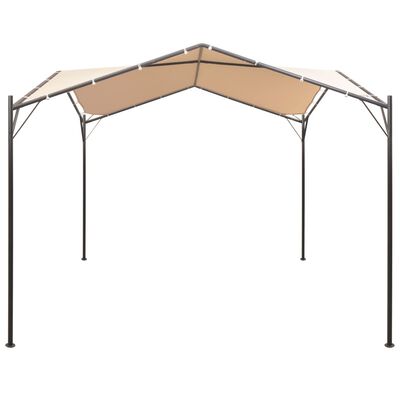 vidaXL Gazebo Pavilion Tent Canopy 118.1"x118.1" Steel Beige