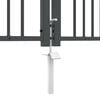 vidaXL Fence Gate with Spear Top Black 120.1"x 59.1" Powder-coated Steel