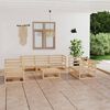 vidaXL Garden Lounge Set Brown Solid pinewood Large Modular