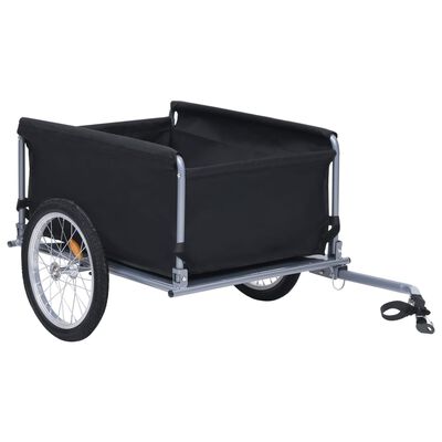 vidaXL Bike Trailer Black and Red 143.3 lb