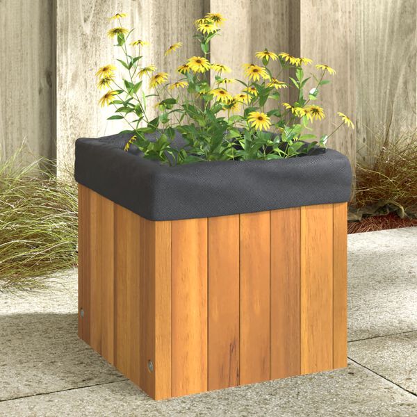 vidaXL Garden Planter Natural wood Solid Acacia wood Small Durable