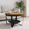 vidaXL Coffee Table Mixed wood with black iron Solid reclaimed wood, iron