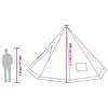 vidaXL Family Tipi Tent Folding Blue and Grey 560 x 560 x 300 cm