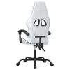 vidaXL Gaming Chair White and Black Faux Leather
