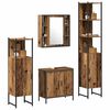 vidaXL Bathroom Furniture Set with Door 4 pcs Brown 33 x 33 x 185.5 cm
