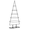 vidaXL Metal Christmas Tree Black Powder-coated steel 49.2 in