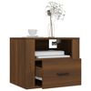 vidaXL Wall-mounted Bedside Cabinet Brown Oak Engineered Wood Medium