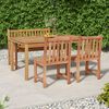 vidaXL Garden Dining Set Natural Teak Smooth sanded teak hardwood Standard