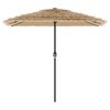 vidaXL Garden Parasol Brown Polyester, Powder-Coated Steel 97.6 in
