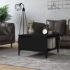 vidaXL Coffee Table Black Engineered wood, metal Medium Coffee Table
