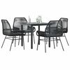 vidaXL Garden Dining Set Black, Dark Grey