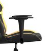 vidaXL Gaming Chair Black and Gold Faux leather Adjustable Swivel