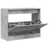 vidaXL Shoe Cabinet Concrete gray Engineered wood Compact Shoe Cabinet
