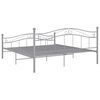 vidaXL Bed Frame Gray Powder-coated metal Full Durable Bed Frame