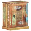 vidaXL Bedside Cabinet with Buddha Cladding 15.7"x11.8"x19.7" Reclaimed Wood