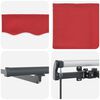 vidaXL Retractable Awning Manual Red 196.85" x 137.80" fabric
