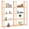 vidaXL 5-Tier Storage Racks 5 pcs 66.9"x15"x66.9" Solid Pinewood 1102.3 lb