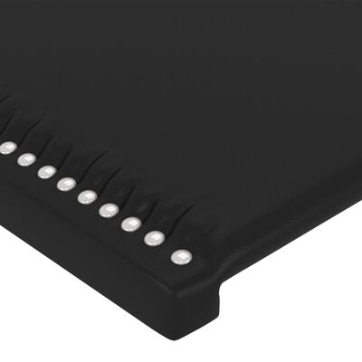 vidaXL Headboard with Ears Black 72"x9.1"x30.7"/34.6" Faux Leather