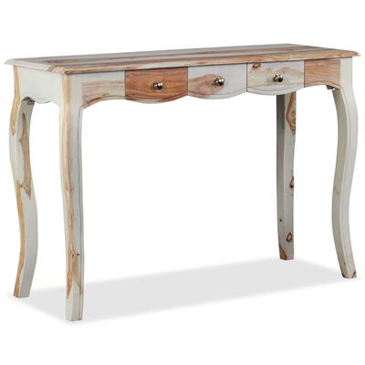 vidaXL Console Table with 3 Drawers Solid Sheesham Wood 43.3"x15.7"x29.9"