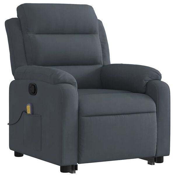 vidaXL Stand Up Massage Recliner Chair Dark gray
