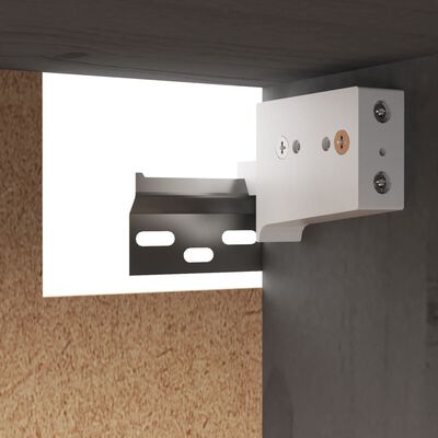 vidaXL Wall Cabinet Gray 17.7"x11.8"x13.8" Solid Wood Pine