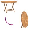 vidaXL Garden Table Natural Teak Solid teak wood Large Foldable