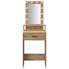 vidaXL Dressing Table Brown 19.69 x 16.14 x 55.12 in Engineered Wood