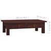 vidaXL Coffee Table Classical Brown Solid Mahogany Wood Small Storage