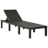 vidaXL Sunlounger Anthracite Plastic Large Multi-Position Backrest