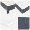 vidaXL Box Spring Bed with Mattress Dark gray 35.43 x 74.80 in Velvet