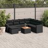 vidaXL Garden Sofa Set Black