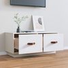 vidaXL TV Cabinet White Solid Pine Wood Standard TV Cabinet