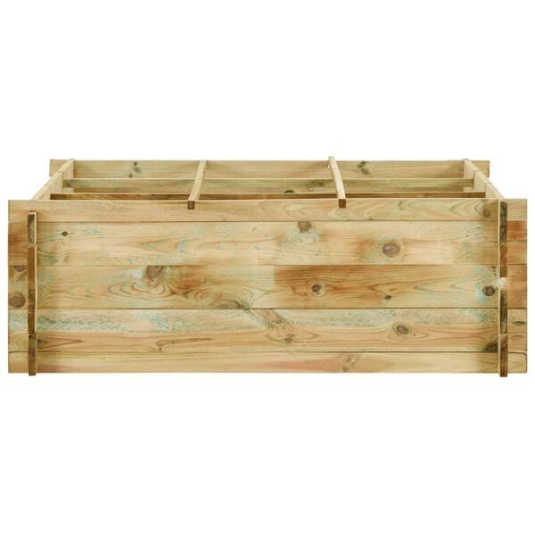 vidaXL Planter Green Solid pine wood 47.2 x 47.2 in Durable Planter