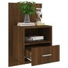 vidaXL Wall-mounted Bedside Cabinet Brown oak Engineered wood