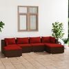 vidaXL Garden Lounge Set Brown, Cinnamon Red