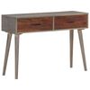 vidaXL Console Table Grey and honey brown
