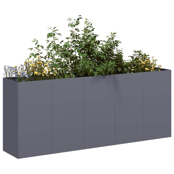 vidaXL Planter Anthracite Cold-rolled steel Large Decorative Inlays