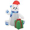 vidaXL Inflatable Polar Bear Multicolor Fabric Large