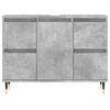 vidaXL Bathroom Cabinet Concrete Grey Engineered Wood, Iron Medium