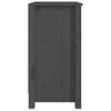 vidaXL Book Cabinet Grey Solid Pine Wood 19.7 x 13.8 x 26.8 in