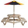 vidaXL Picnic Table Multicolor wood and polyester