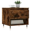 vidaXL Coffee Table Smoked oak Engineered wood, Metal 19.7x18.1x19.7 in