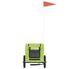 vidaXL Pet Bike Trailer Green Oxford fabric, Iron, PVC Standard Durable