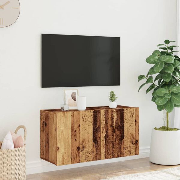 vidaXL TV Cabinet Old wood Engineered wood Medium TV Cabinet
