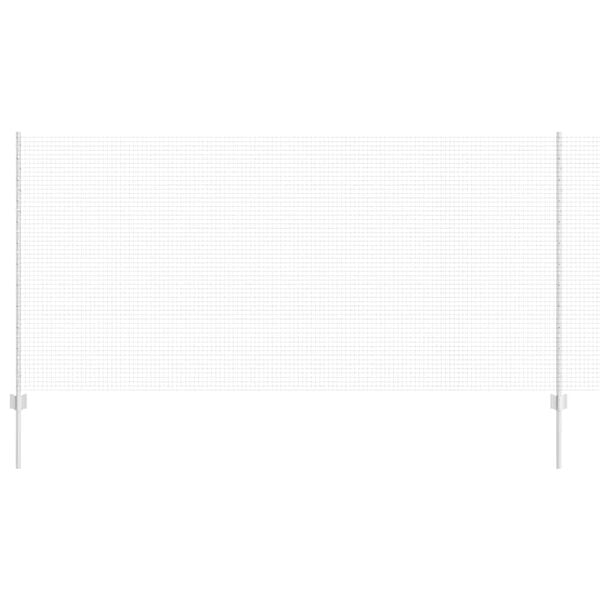 vidaXL Fence with Post Silver 3.94 x 164.04 ft Steel