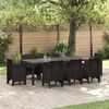 vidaXL Garden Table Brown 250 x 100 x 73 cm poly rattan