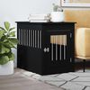 vidaXL Dog Crate Furniture Black Engineered wood, steel 21.7x31.5x26.8 in