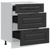 vidaXL Kitchen Base Cabinet Black Engineered wood Medium Adjustable Feet