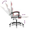 vidaXL Gaming Chair White and Pink Faux leather, metal, plywood Standard