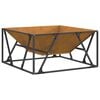 vidaXL Fire Pit Brown 31.50 x 31.50 x 15.75 in Steel